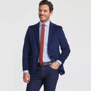 Nautica Men's Modern-Fit Stretch Corduroy Sport Coat Blazer Suit Jacket Navy
